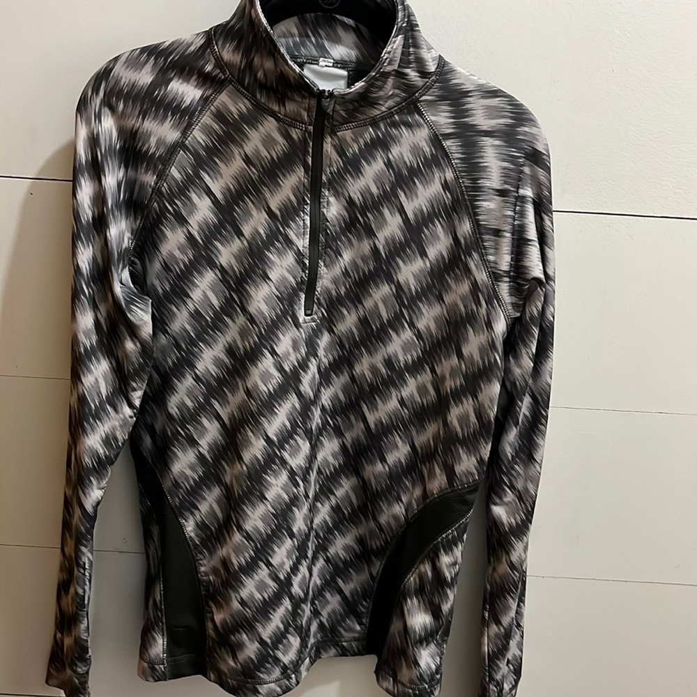 Mock turtleneck zip athletic wear